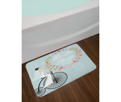 Bride Dress Bicycle Bath Mat