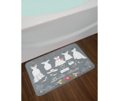 Fashion Wedding Dress Bath Mat