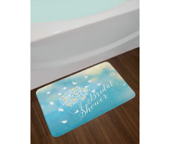 Clear Sky Flowers Bath Mat