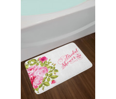 Bride Shabby Flowers Bath Mat