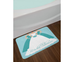 Bride with Bridemaids Bath Mat