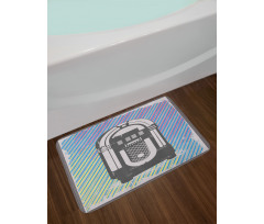 Vintage Music Box Party Bath Mat