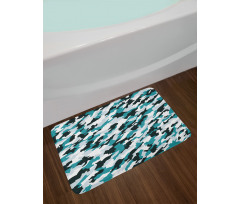 Aquatic Camouflage Tile Bath Mat