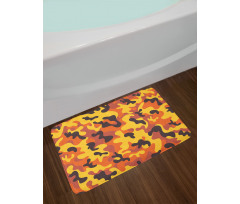 Lively Colorful Camo Art Bath Mat