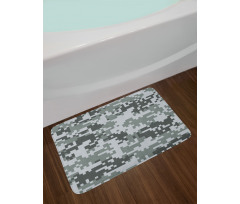 Pixel Effect Digital Grey Bath Mat
