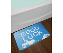 Message Sky Clouds Bath Mat