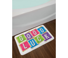 Blocks Letter Wish Bath Mat