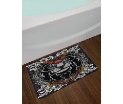 Jungle Emperor Lion Frame Bath Mat