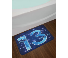 Polygon Effect Stars Bath Mat