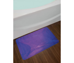 Indigo Wavy Modern Art Bath Mat