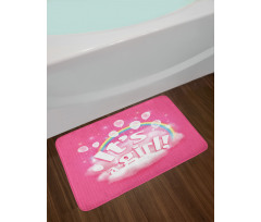 Its a Girl Words Bath Mat