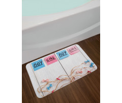 Stickers Garland Wood Bath Mat