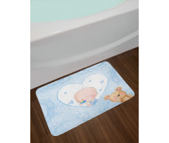 Baby Boy Teddy Bear Bath Mat