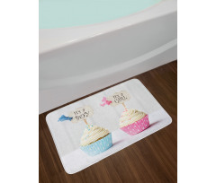 Boy Girl Cupcakes Bath Mat