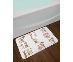 Wedding Set Bride Groom Bath Mat