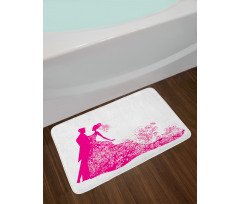 Dancing Couple Wedding Bath Mat