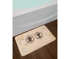 Married Couple Retro Bath Mat