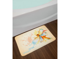 Dragonfly Moth Bug Bath Mat