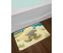 Sea Turtles Sand Boat Bath Mat