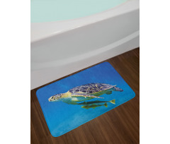 Fishes Swimming Ocean Bath Mat