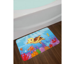 Baby Turtle Fishes Bath Mat