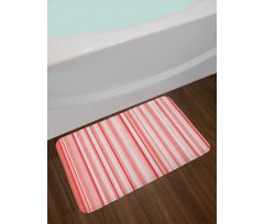 Vertically Striped Retro Bath Mat