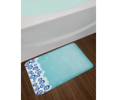 Vertical Shape Border Bath Mat