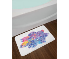 Vivid Colored Lotus Bath Mat