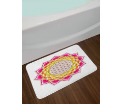 Flower of Life Lotus Vivid Bath Mat