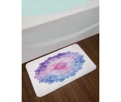 Boho Blossom Watercolor Bath Mat