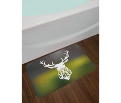 Deer Head Art Bath Mat