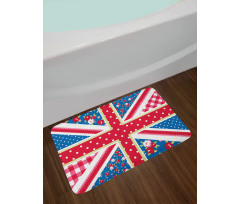 British Flag Floral Bath Mat