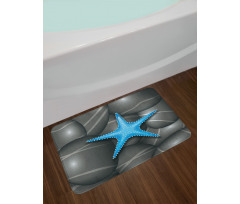 Blue Sea Star Bath Mat