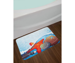 Foaming Ocean Bath Mat