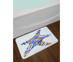 Cartoon Sea Star Bath Mat