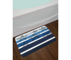 Stripes Starfish Bath Mat