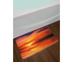 Dramatic Sunset Lake Bath Mat