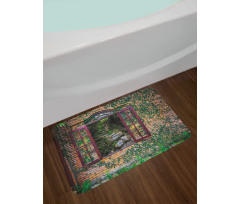 House Forest Wall Bath Mat