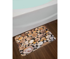 Wooden Logs Oak Tree Bath Mat