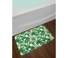 Watercolored Banana Tree Bath Mat