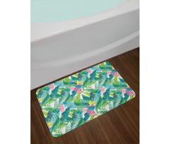 Flowers Plumeria Lilacs Bath Mat