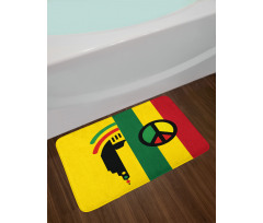 Reggae Music Peace Bath Mat