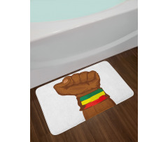 Ethiopian Flag Colors Bath Mat