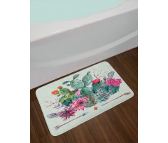 Thorny Boho Blossoms Bath Mat