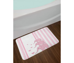 Pink Animals Bath Mat