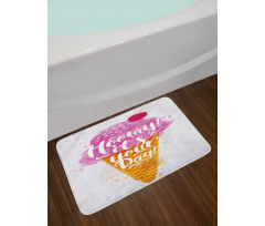 Words Cherry Bath Mat