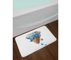 Globe Planet Earth Flavor Bath Mat