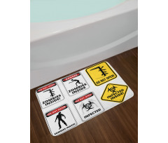 Warning Signs Evil Bath Mat