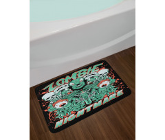 Retro Skulls Ghost Bath Mat