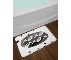 Formless Ink Drops Kiss Hug Bath Mat